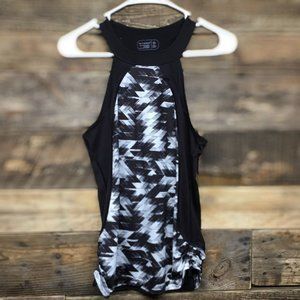 Be Inspired Sport Tank Geometric Graphic Print with Cinched Sides Size XS